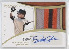 2015 Panini Immaculate Jumbo Material Prime 4/5 Joe Panik #1 Auto 0az0