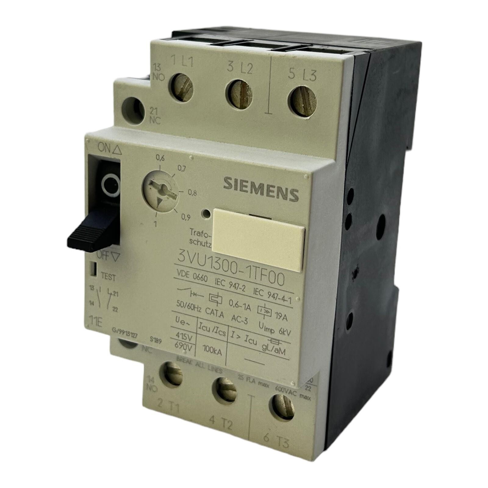 Siemens 3VU1300-1TF00 Circuit Breaker 50/60Hz Siemens Switch