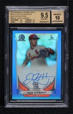 2014 Bowman Draft Chrome Pick Blue Refractor Jack Flaherty BGS 9.5 Auto 14hk