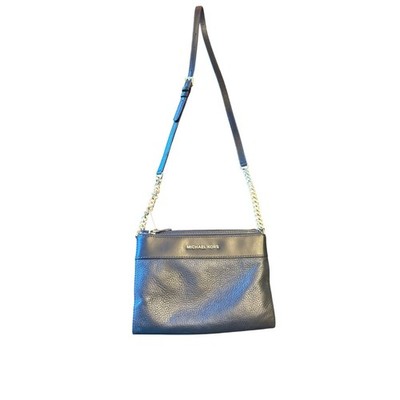 Michael Kors Black Leather & Gold Chain Crossbody Bag