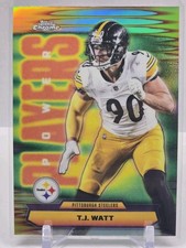 2025 Topps Chrome T.J. Watt Power Players Refractor #PP-39 Steelers Card