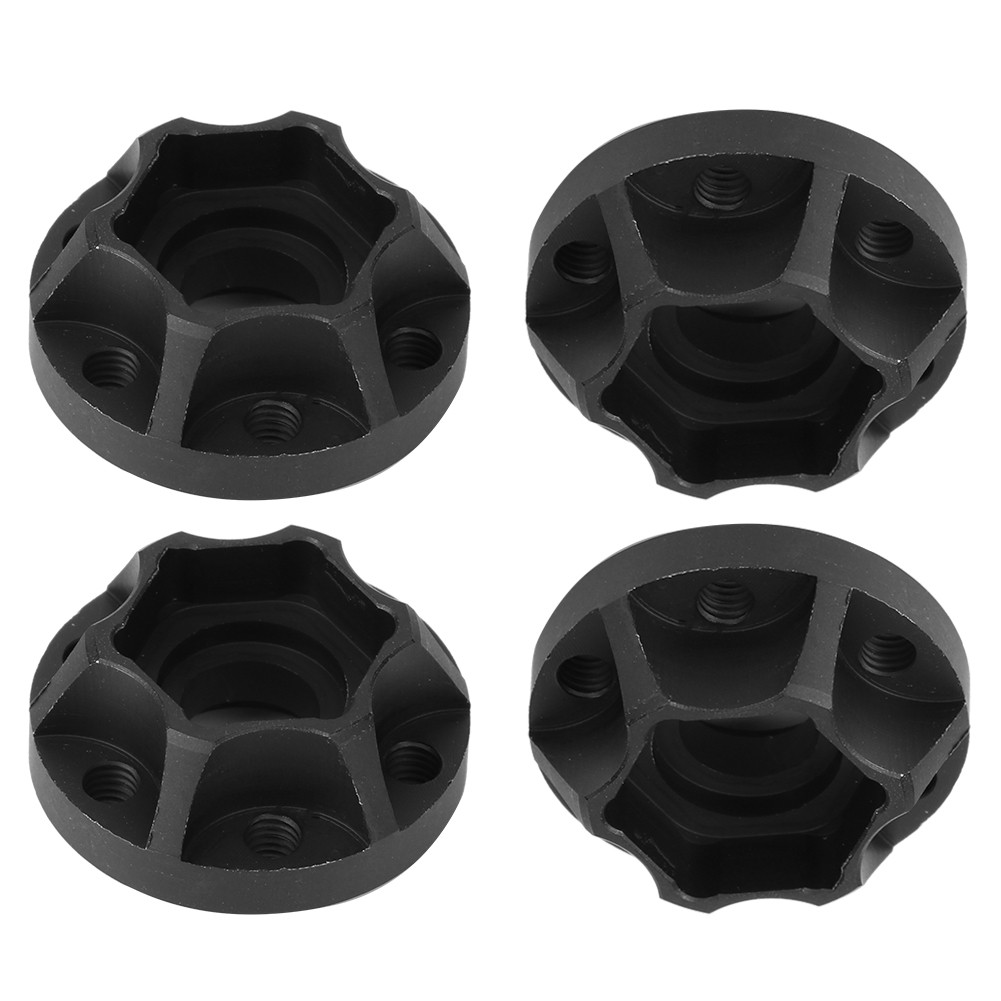 (11mm)4pcs RC Car Wheel Hex Hubs Wheel Adapter Black Fit For SCX10 1/10 RC C..