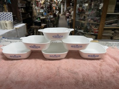 CorningWare P-41 Blue Cornflower Petite Pan casserole dish Set 6