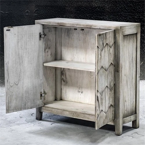 Uttermost Catori Contemporary MDF Wood Accent Console Table in Smoke Ivory - Picture 6 of 10