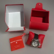 Swiss Legend Trimix Diver Chronograph Watch Silicone Band Swiss Quartz Water NIB