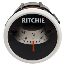 Pivot LED White Dial 12 Volt Green LED Dash Mount Compass