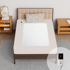Texciting Heated Mattress Pad Mini Twin Size-Single Controller Electric Mattr...