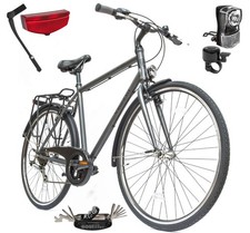 Herren Cityrad 28 Zoll Shimano Leicht mit Licht Gepäckträger Schutzbleche