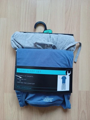 Matalan Men’s Short Sleeve Top & Short Pant Pyjama Set Cotton - Sizes Available