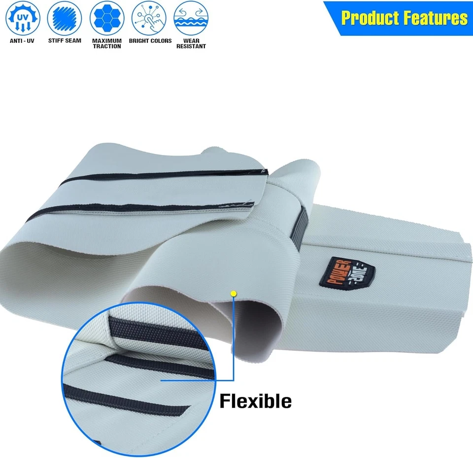 Cubierta de asiento de moto acanalada universal - Cubierta de asiento suave con agarre para la mayoría de la suciedad... Foto 4 de 4