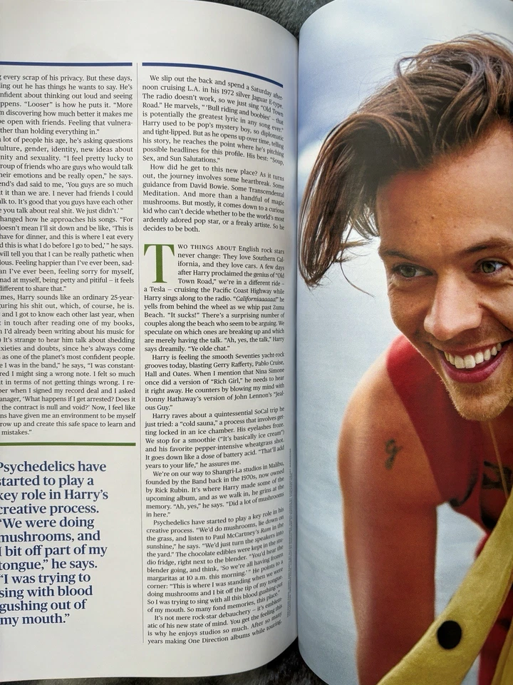 Harry Styles Rolling Stone Magazine September 2019 Issue #1331 One Direction - Image 3 of 4