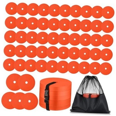 6 inch Flat Cones Spot Markers Non-Skid Floor Hole Soccer Cones 24 Orange