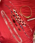 Vintage Costume Jewelry Lot Necklaces Bracelets Earrings Rhinestone Beaded Mixed — photo 7