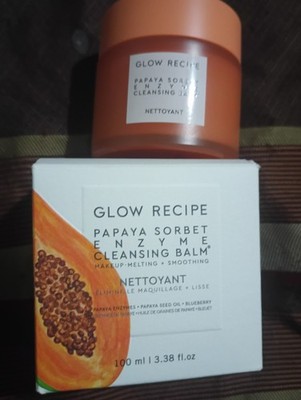 New Glow Recipe Papaya Sorbet Enzyme Cleansing Balm & Makeup Remover~Full Size