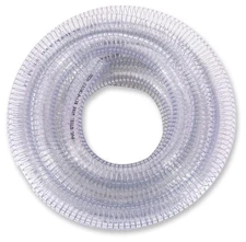  2" ID x 25 ft PVC Reinforced Tubing With Spiral Steel Wire, High 2"ID 25 Feet