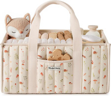 Woodland Diaper Caddy Organizer, Stylish Nursery Storage Basket, Gift for Baby S