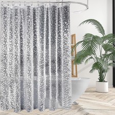 Shower Curtain Liner, Waterproof EVA 3D Shower Curtains with Duty Heavy Bottom