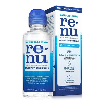 Bausch + Lomb Re Nu Advanced Formula 4 oz. Solution Cleans & Disinfects