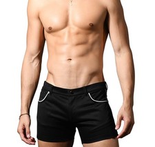 Andrew Christian 6868 Soho Skinny Stretch Jean Shorts 34" Black