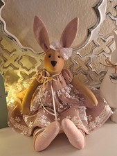 Oster Hase Tilda Puppe Deko Shabby Chic Landhaus altrosa