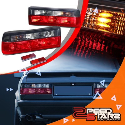 FOR 83-91 BMW E30 3-SERIES/M3 SMOKED HOUSING RED LED BRAKE TAIL