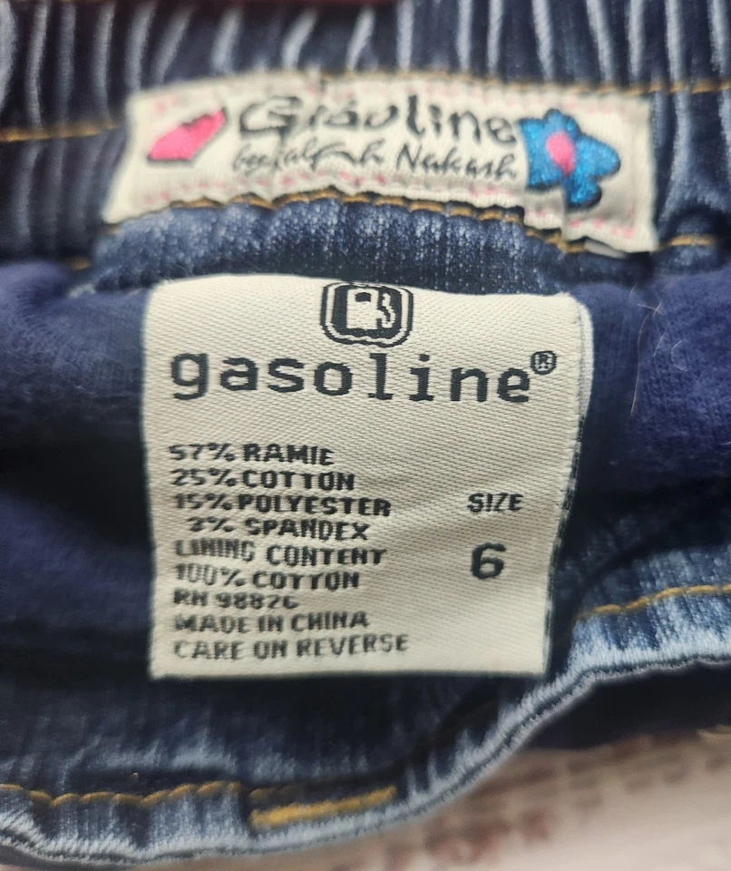 Vintage Y2K Gasoline Girls Denim Mini Skirt w/ Belt – Size 5, Cargo Pockets - Image 4 of 4