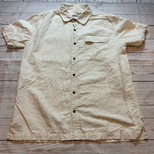 Magellan Outdoors Mag Shield Classic Fit Short Sleeve Shirt Tan Men's Size L