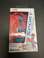 JVC Sport Wireless Bluetooth Headphones HA-EC20BTA Blue In-Ear Earbuds