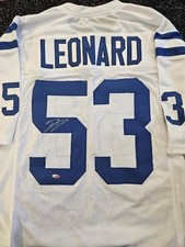 SHAQUILLE LEONARD HAND SIGNED CUSTOM JERSEY AUTOGRAPHED COLTS SHAQ DARIUS W/ COA