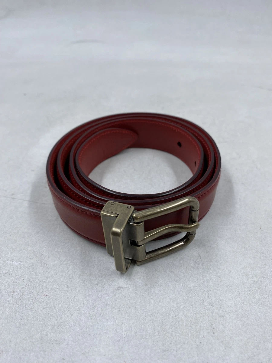 Vintage  Dolce & Gabbana Red Leather Belt with Silver Buckle Dolce & Gabbana Red Belts For Women | Editorialist main image 2