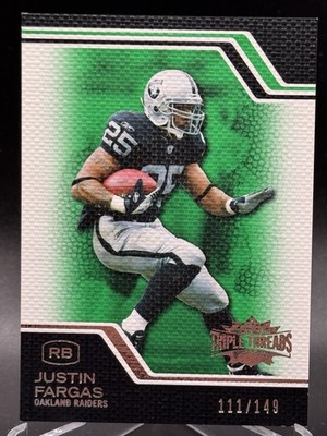 2008 Topps Triple Threads Justin Fargas Emerald #/149 #42 Card