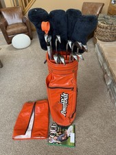 Vintage Powerbilt Golf Clubs and Bag. TPS Irons And Citation Woods. Very Nice