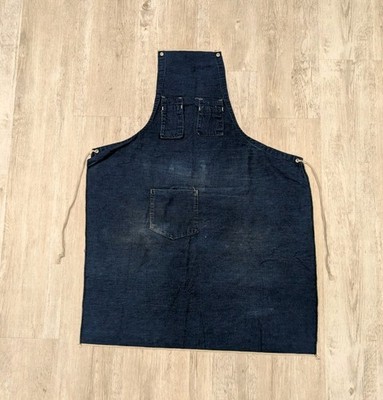 Vintage Selvedge Denim Shop Apron Work Wear Unbranded Pockets | eBay