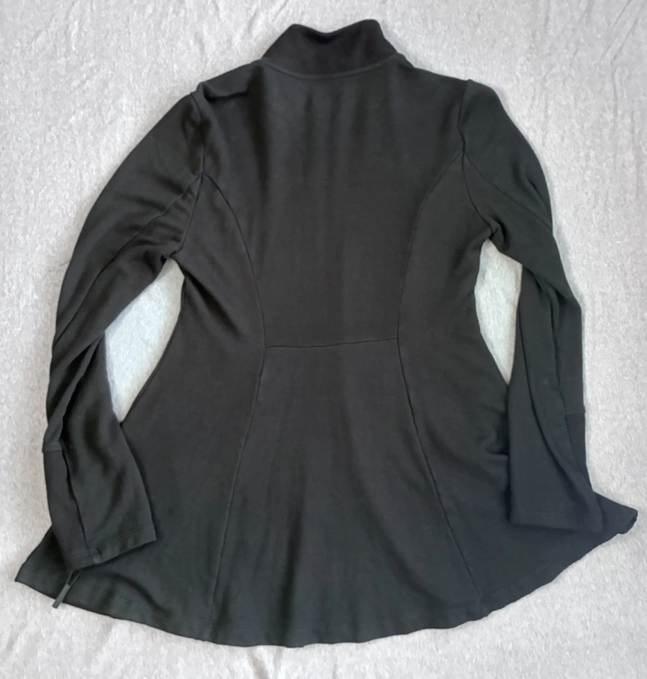 Jaqueta Calvin Klein Performance Stretch Feminina Zíper Completo Preta Tamanho Médio - Imagem 3 de 4