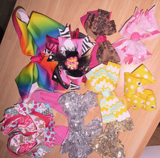 Girls Multicolor Hair Bows  Headbands Set, Fabric, Sequin, Polka Dot