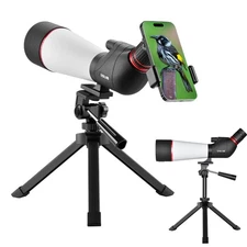 20-60X80 Spotting Scope FMC Lens with Adjustable Tripod Mobile Holder HD Vision