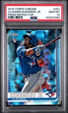 2019 Topps Chrome Vladimir Guerrero Prism Refractor PSA 10 201 Toronto Blue Jays