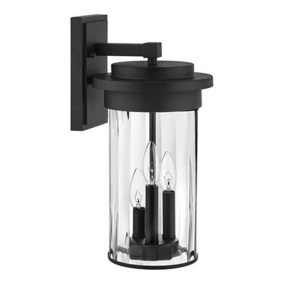 Parts - Crack in Glass - Northwood 16.5 in. 3-Light Black Outdoor Wall Light Fix