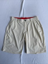 Redvanly Hanover Shorts Mens Medium Macadamia Beige Golf Stretch 9" Inseam