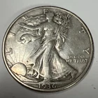 1936 Liberty Walking Silver Half Dollar.