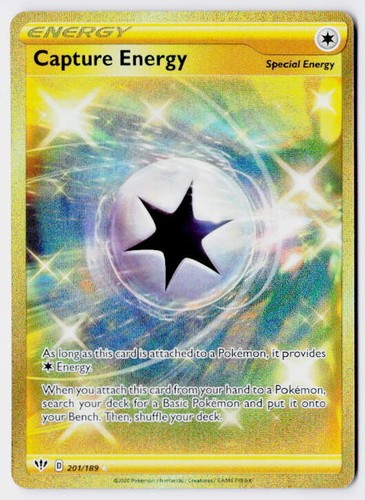Capture Energy 201/189 Secret Rare Darkness Ablaze Pokemon Holo NM