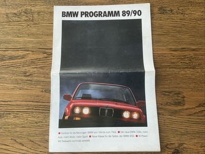 1989 1990 BMW 3 5 6 7 SERIES Z1 M3 E30 CABRIO E34 M5 TOURING 318I BROCHURE