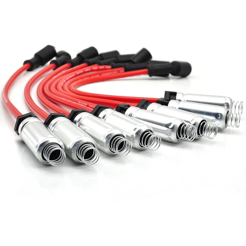 Pack 8 Square Ignition Coil & Spark Plug Wire For Chevy GMC 4.8L 5.3L 6.0L 8.1L - Image 4 of 4