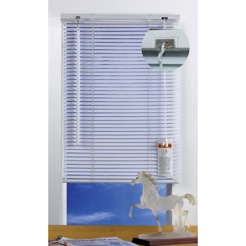 Tenda da sole veneziana ABS bianco lamelle 25 mm orientabili cm 140x250 interno