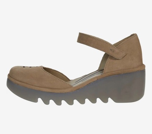 Fly London Damen Biso Beige Riemchen Heels Mart Janes Plateau Größe EUR 40 - Bild 4 von 9