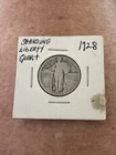 Vintage 1928 Standing Liberty Silver Quarter 25 Cents Coin (KC)