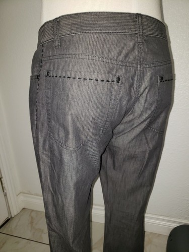 Mens JOHN VARVATOS Suit 46 gray Banker Stripe pant 32R - Picture 9 of 12