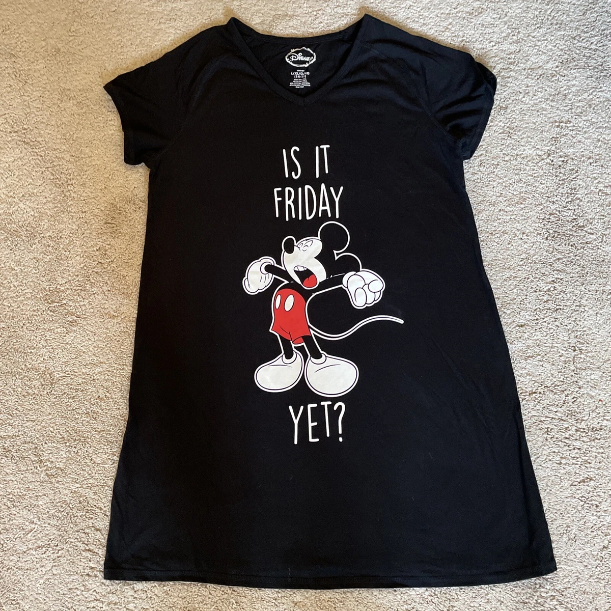 Disney MICKEY MOUSE Dorm Sleep Shirt Women s L XL