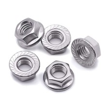 5/16"-18 Serrated Flange Hex Nuts Stainless Steel 18-8 Coarse Full Thread 25 LOT