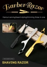 Professional Barber Hair Shaving Razor Straight Edge Paddle Knife